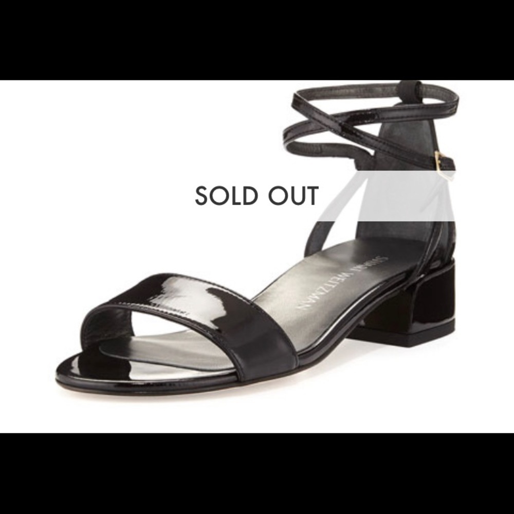 Stuart Weitzman Peewee City Sandal in black.